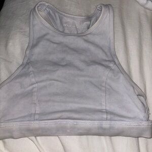 Aerie Light blue /acid wash workout top